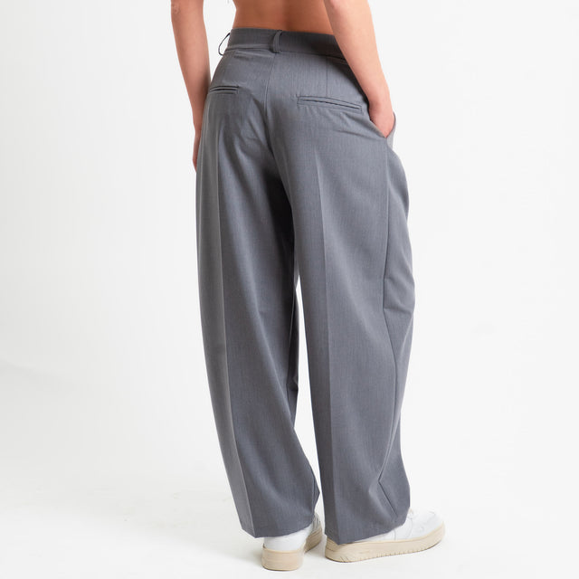 Zeroassoluo-Pantalone GENNY poliviscosa comfort elasticizzato - grigio melange
