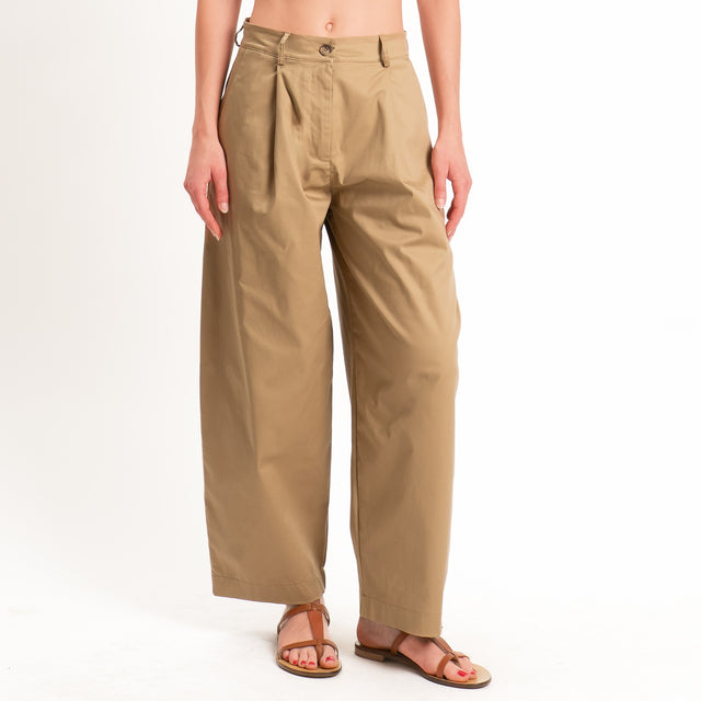 Zeroassoluto-Pantalone GENNY in cotone elasticizzato - coloniale