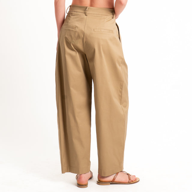 Zeroassoluto-Pantalone GENNY in cotone elasticizzato - coloniale