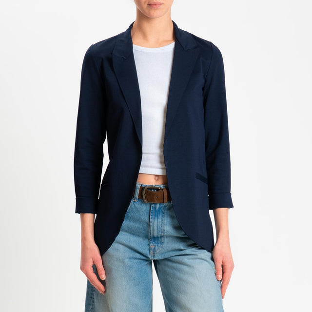 Zeroassoluto-Giacca JELSO punto milano taglio vivo - blu