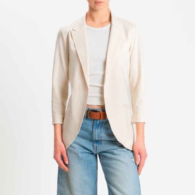 Zeroassoluto-Giacca JELSO punto milano taglio vivo - burro