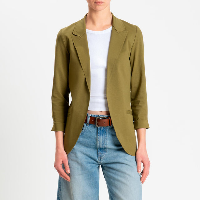 Zeroassoluto-Giacca JELSO punto milano taglio vivo - olio