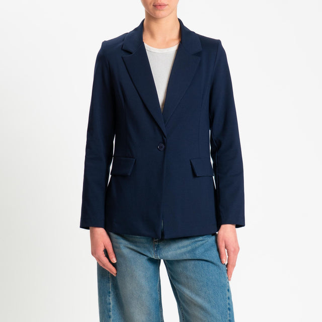 Zeroassoluto-Giacca JENNY punto milano 1 bottone- blu