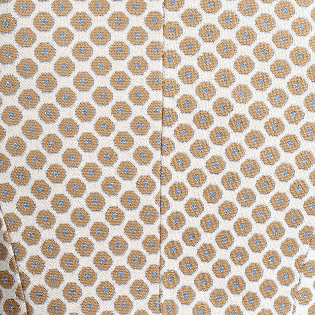 Zeroassoluto-Giacca JIN elasticizzata - ottagono lurex beige/biscotto/jeans
