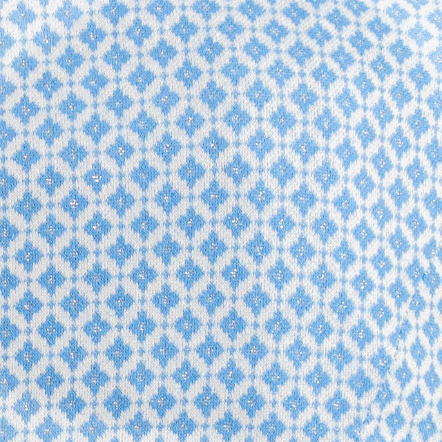 Zeroassoluto-Giacca JIN elasticizzata - fiori lurex latte/azzurro/argento