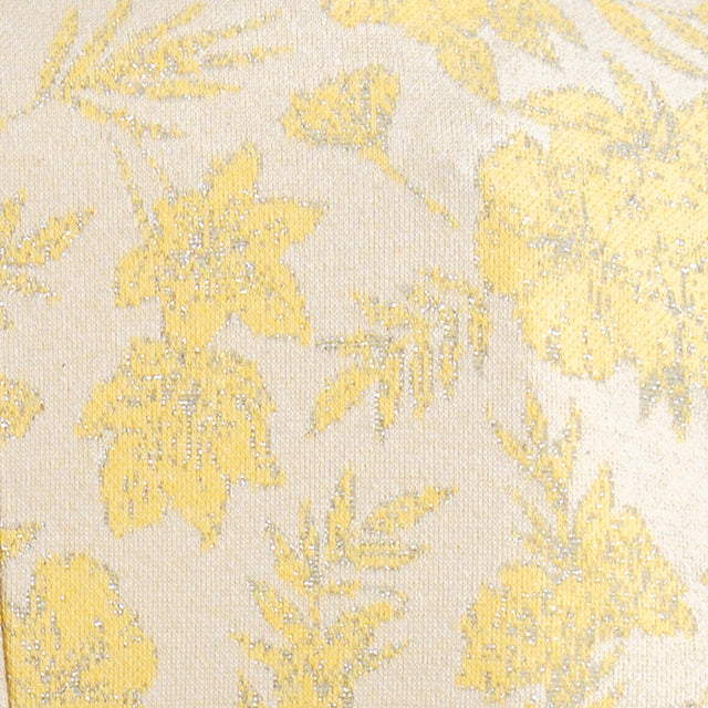 Zeroassoluto-Giacca JIN elasticizzata - floreale lurex sand/yellow/argento