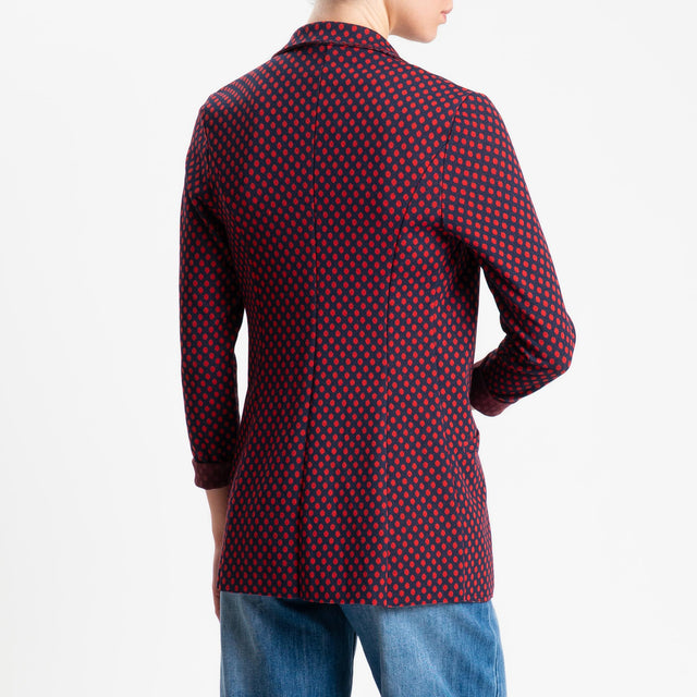 Zeroassoluto-Giacca JIN elasticizzata - pois rosso/blu