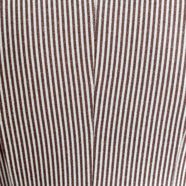 Zeroassoluto-Giacca JIN elasticizzata - gessato lurex latte/choco