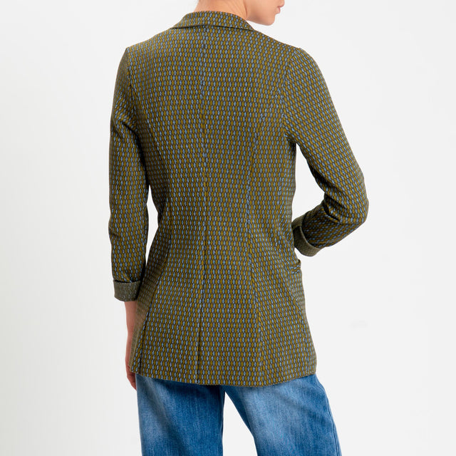 Zeroassoluto-Giacca JIN elasticizzata - marocco lurex militare/olio/jeans