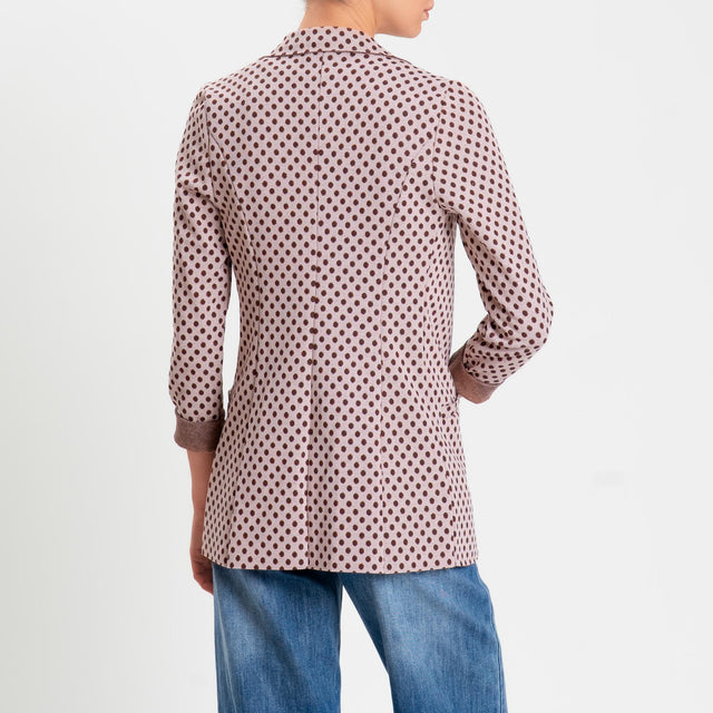 Zeroassoluto-Giacca JIN elasticizzata - pois lurex rosa/moro/rame