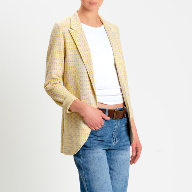 Zeroassoluto-Giacca JIN elasticizzata - marocco lurex yellow/burro/argento