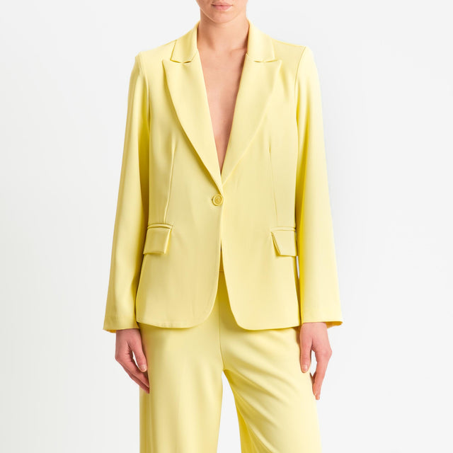 Zeroassoluto-Completo giacca + pantalone tessuto fluido - yellow