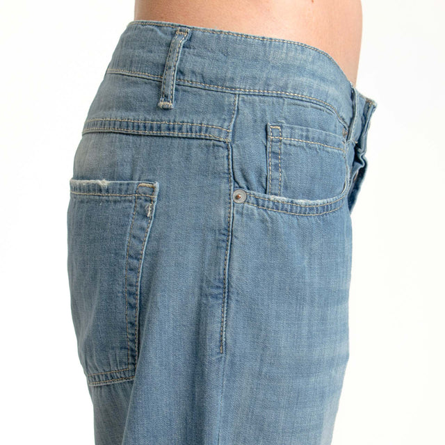 Zeroassoluto-Jeans KACY boyfriend tela relaxed lig - denim