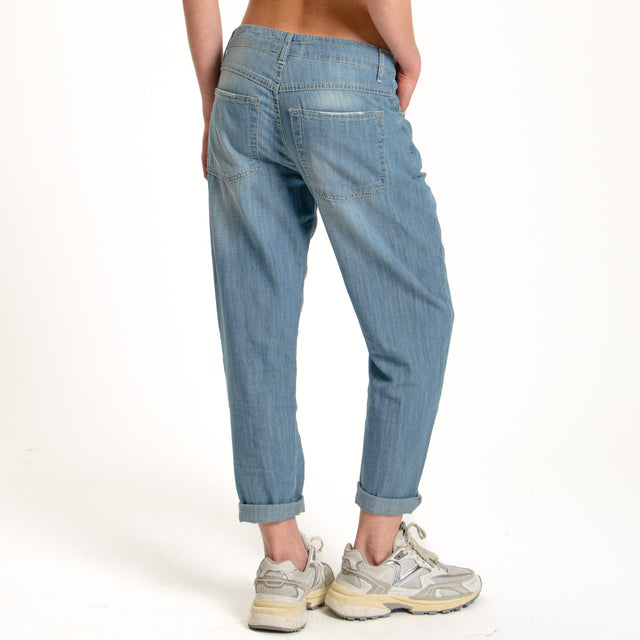 Zeroassoluto-Jeans KACY boyfriend tela relaxed lig - denim