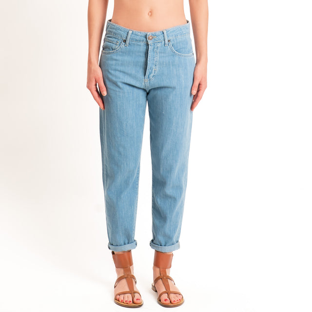 Zeroassoluto-Jeans KACY boyfriend tela extra light stone washed - denim