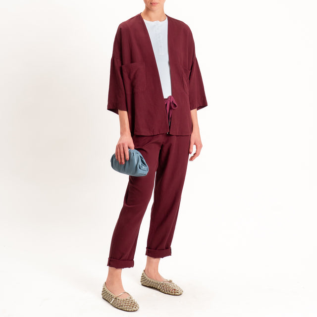 Zeroassoluto-Pantalone LERRY misto lino con coulisse - india