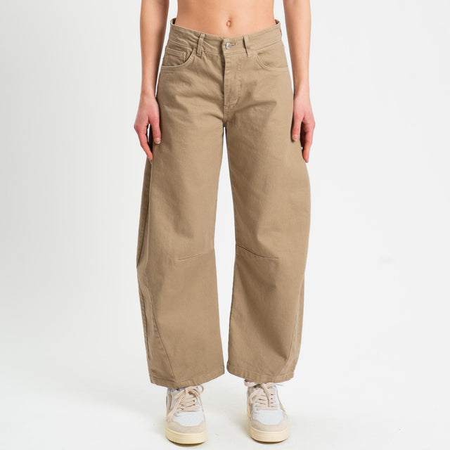 Zeroassoluto-Pantalone LIBY barrel drill cotone - coloniale