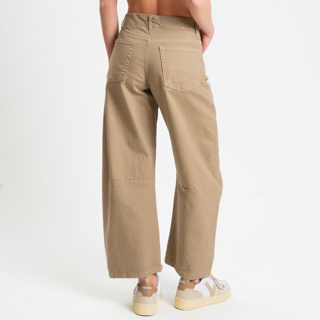 Zeroassoluto-Pantalone LIBY barrel drill cotone - coloniale