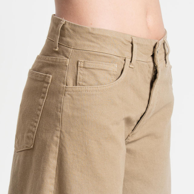 Zeroassoluto-Pantalone LIBY barrel drill cotone - coloniale