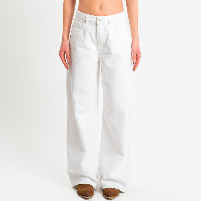 Zeroassoluto-Jeans LINDA drill tela slegata - latte