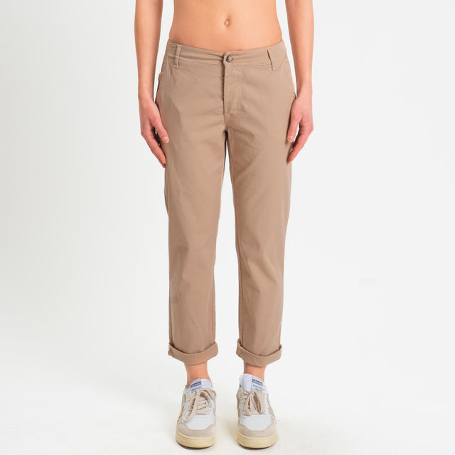 Zeroassoluto- Pantalone LOIS chino cotone elastici - biscotto