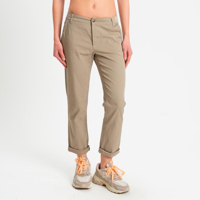 Zeroassoluto- Pantalone LOIS chino cotone elastici - coloniale