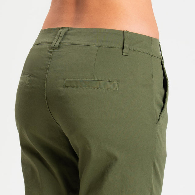 Zeroassoluto- Pantalone LOIS chino cotone elastici - olive