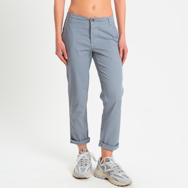 Zeroassoluto- Pantalone LOIS chino cotone elastici - polvere