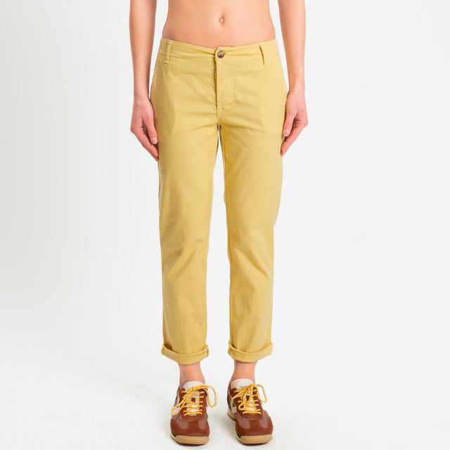 Zeroassoluto- Pantalone LOIS chino cotone elastici - yellow