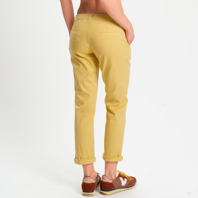 Zeroassoluto- Pantalone LOIS chino cotone elastici - yellow