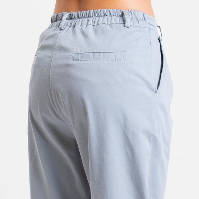 Zeroassoluto-Pantalone LOLA elastico dietro cotone elasticizzato - polvere