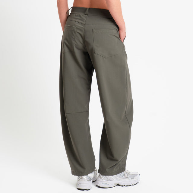 Zeroassoluto-Pantalone LUCE barrel fit in poliviscosa - militare