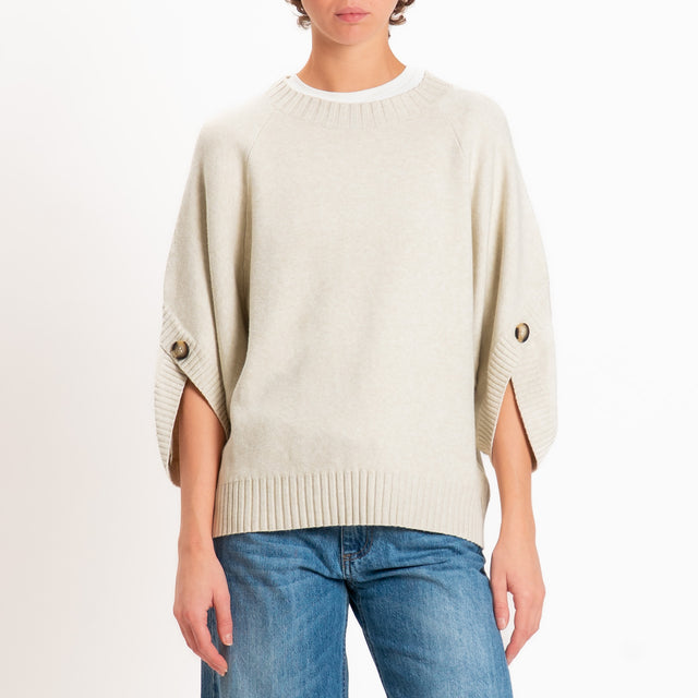 Zeroassoluto-Maglia manica raglan - gesso