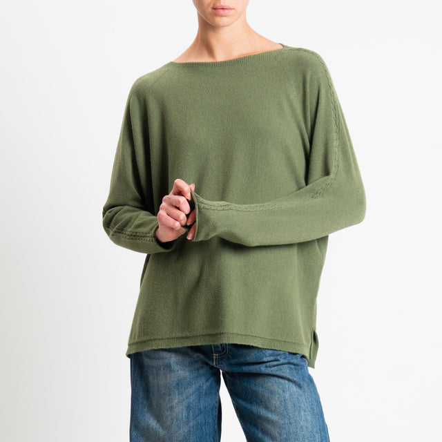 Zeroassoluto-Maglia over spacchi laterali - militare