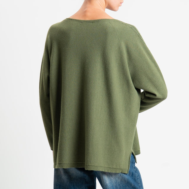 Zeroassoluto-Maglia over spacchi laterali - militare