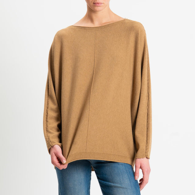 Zeroassoluto-Maglia over riga centrale - camel