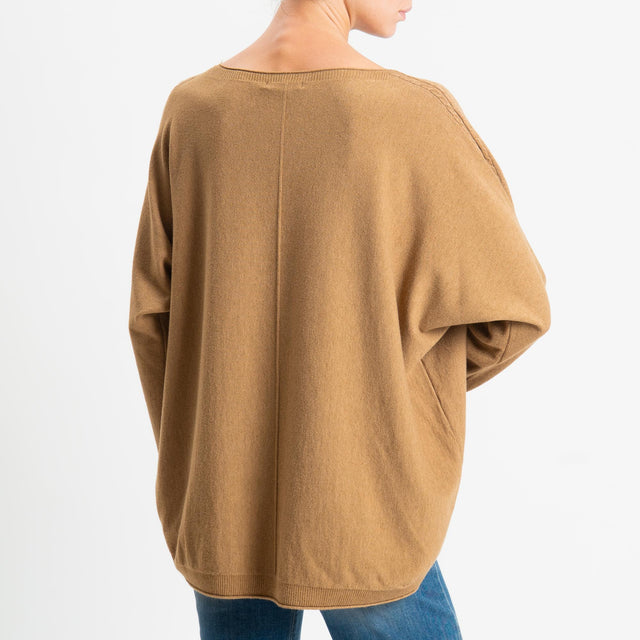 Zeroassoluto-Maglia over riga centrale - camel