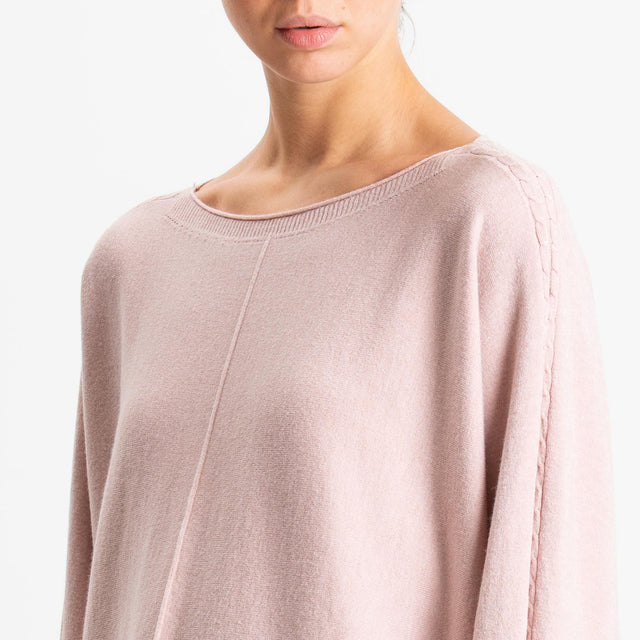 Zeroassoluto-Maglia over riga centrale - cipria