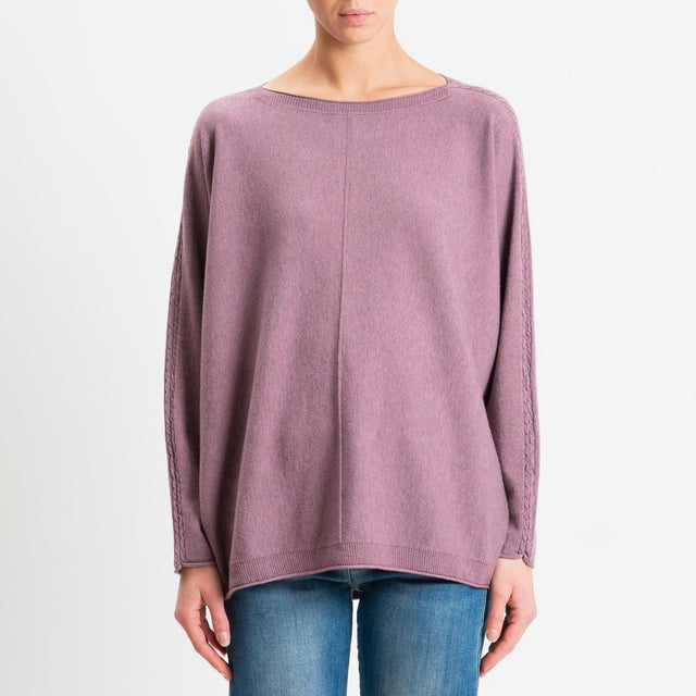 Zeroassoluto-Maglia over riga centrale - mauve