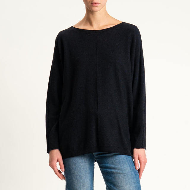 Zeroassoluto-Maglia over riga centrale - nero