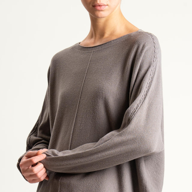 Zeroassoluto-Maglia over riga centrale - taupe