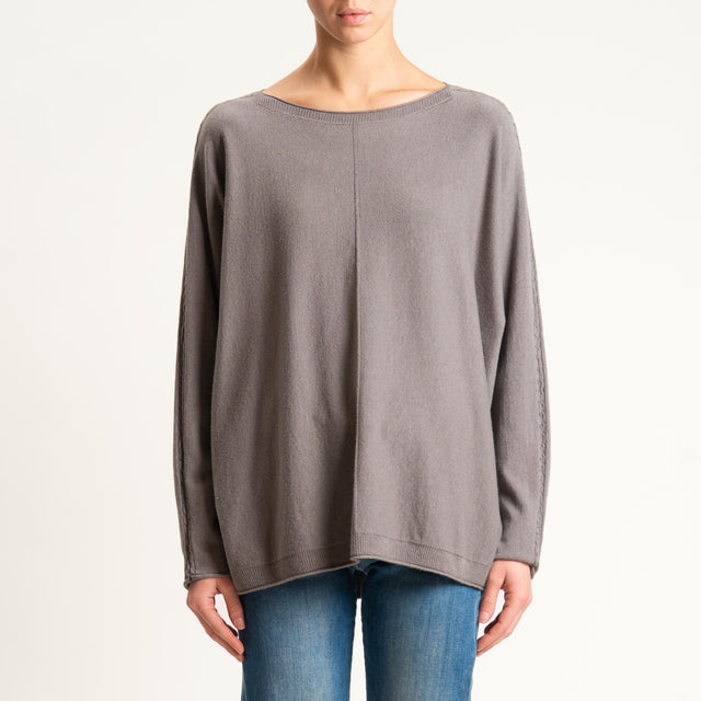 Zeroassoluto-Maglia over riga centrale - taupe