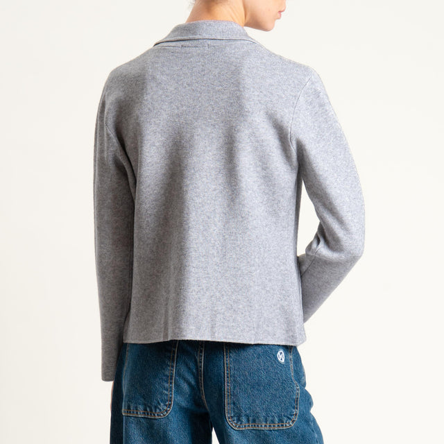 Zeroassoluto-Giacca in maglia con tasche - perla