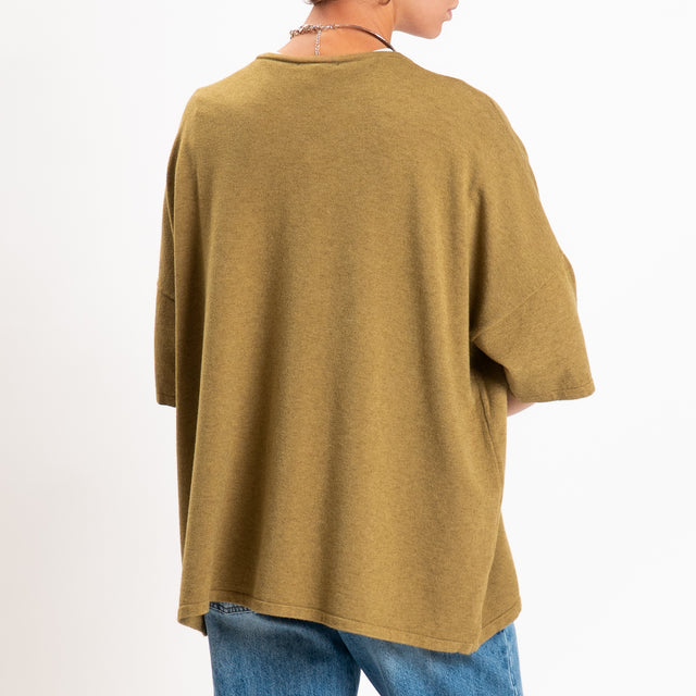 Zeroassoluto-Maglia over scollo a v - olio