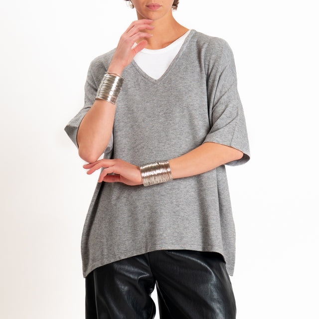 Zeroassoluto-Maglia over scollo a v - stone