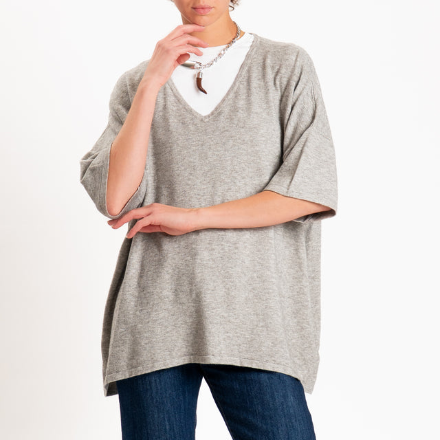Zeroassoluto-Maglia over scollo a v - stone