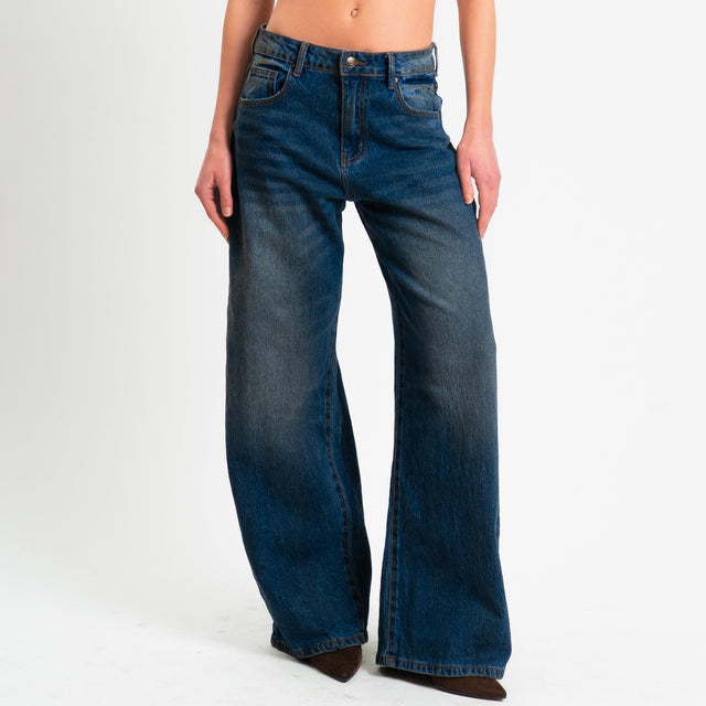 Zeroassoluto-Jeans TOKYO wide leg bielastico tessuto denim - denim