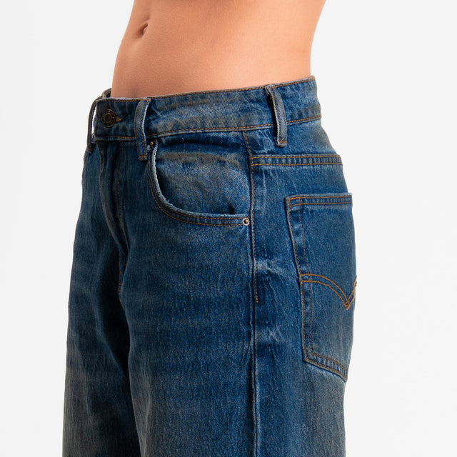 Zeroassoluto-Jeans TOKYO wide leg bielastico tessuto denim - denim