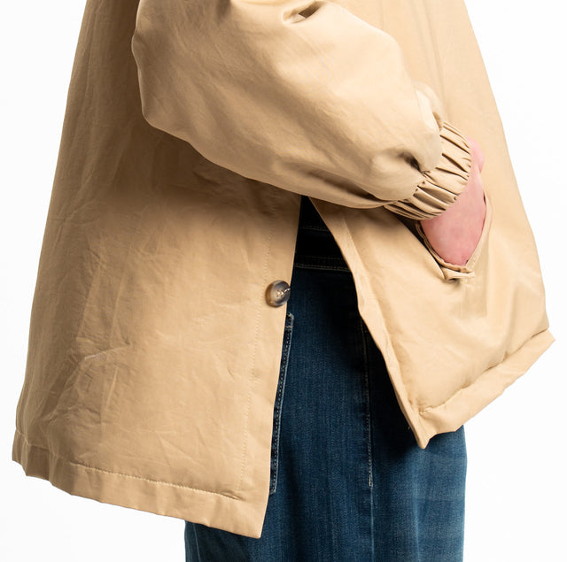 Zeroassoluto-Parka con ecopelliccia - beige