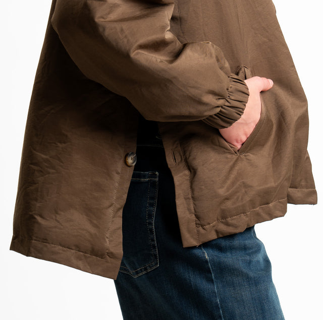 Zeroassoluto-Parka con ecopelliccia - moro